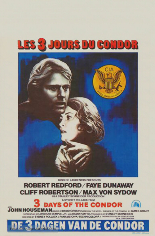 Three Days of the Condor - Belgian Movie Poster