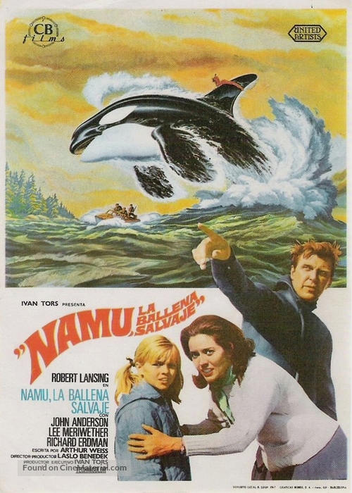 Namu, the Killer Whale - Spanish Movie Poster