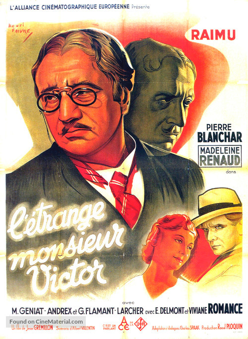 L&#039;&eacute;trange Monsieur Victor - French Movie Poster