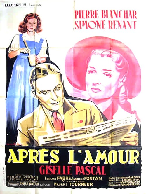 Apr&egrave;s l&#039;amour - French Movie Poster