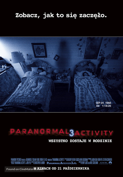 Paranormal Activity 3 - Polish Movie Poster