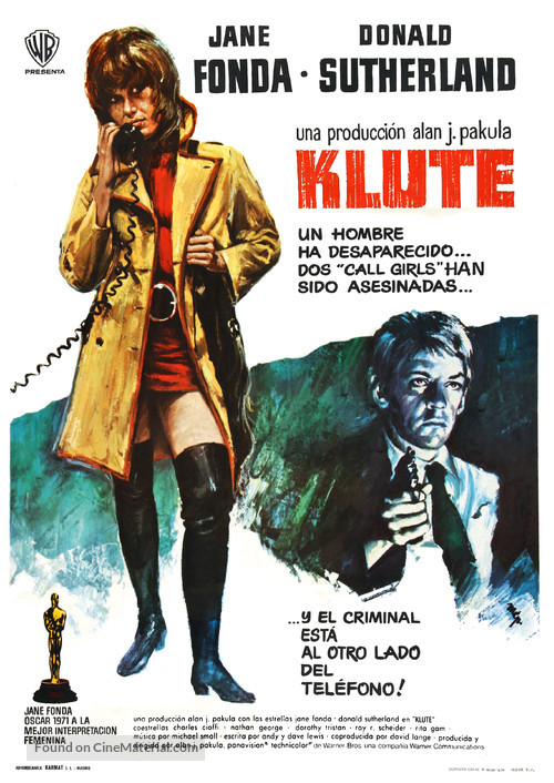 Klute - Spanish Movie Poster