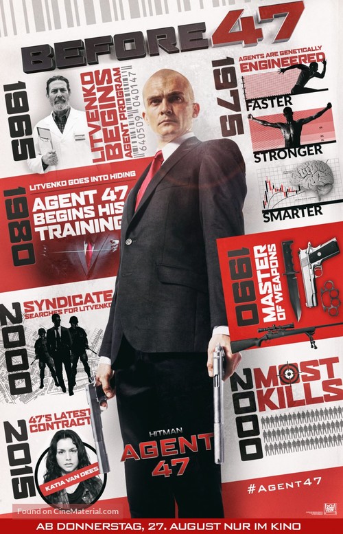 Hitman: Agent 47 - German Movie Poster