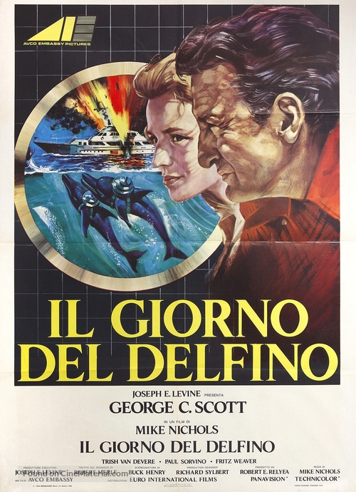 The Day of the Dolphin - Italian Movie Poster