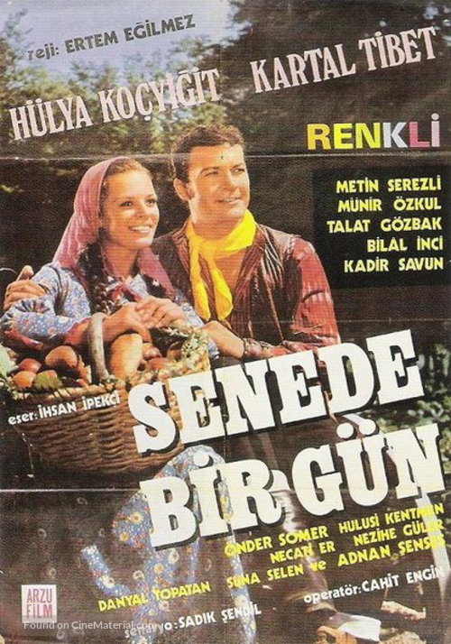 Senede bir g&uuml;n - Turkish Movie Poster