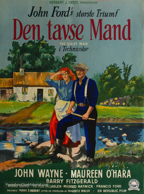 The Quiet Man - Danish Movie Poster