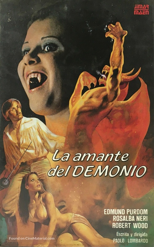L&#039;amante del demonio - Spanish VHS movie cover