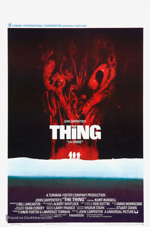 The Thing - Belgian Movie Poster