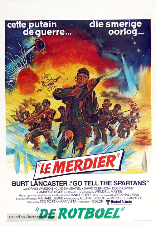 Go Tell the Spartans - Belgian Movie Poster