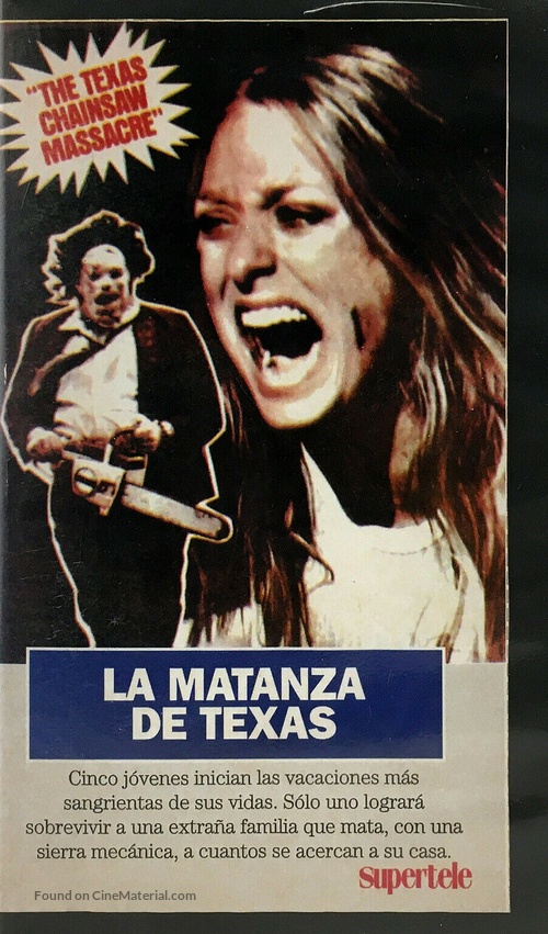 The Texas Chain Saw Massacre - Spanish VHS movie cover