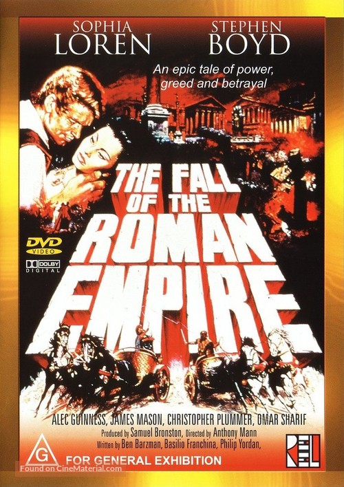 The Fall of the Roman Empire - Australian Movie Cover