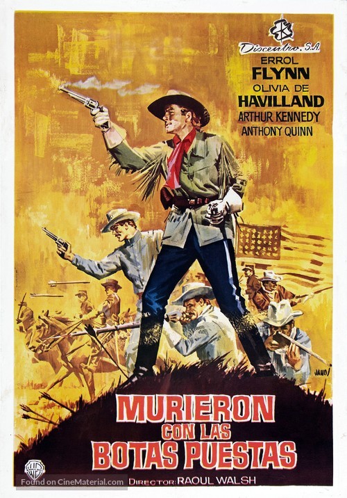 They Died with Their Boots On - Spanish Movie Poster