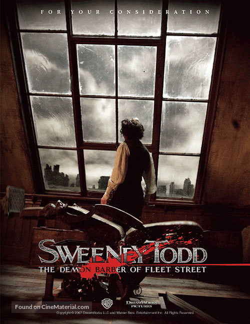 Sweeney Todd: The Demon Barber of Fleet Street - For your consideration movie poster