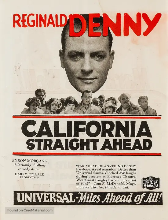 California Straight Ahead - poster