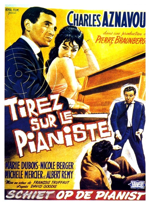 Tirez sur le pianiste - Belgian Movie Poster