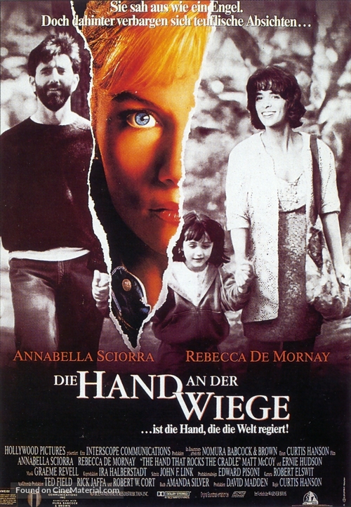 The Hand That Rocks The Cradle - German Movie Poster