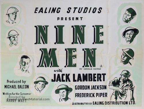 Nine Men - British Movie Poster