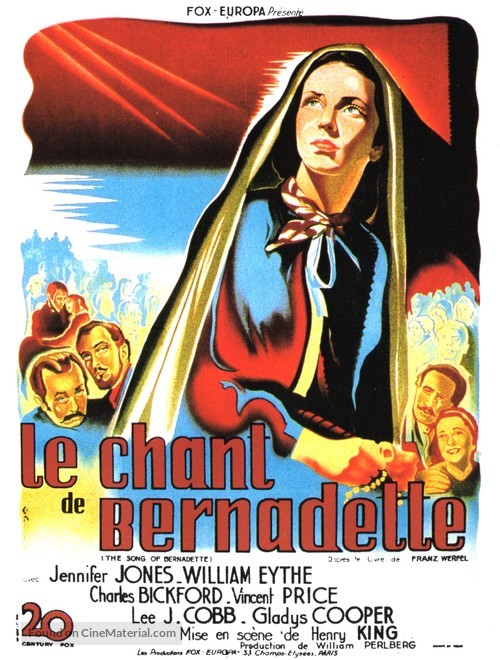 The Song of Bernadette - French Movie Poster