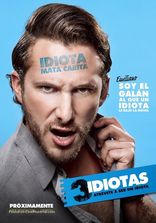 3 Idiotas - Mexican Movie Poster