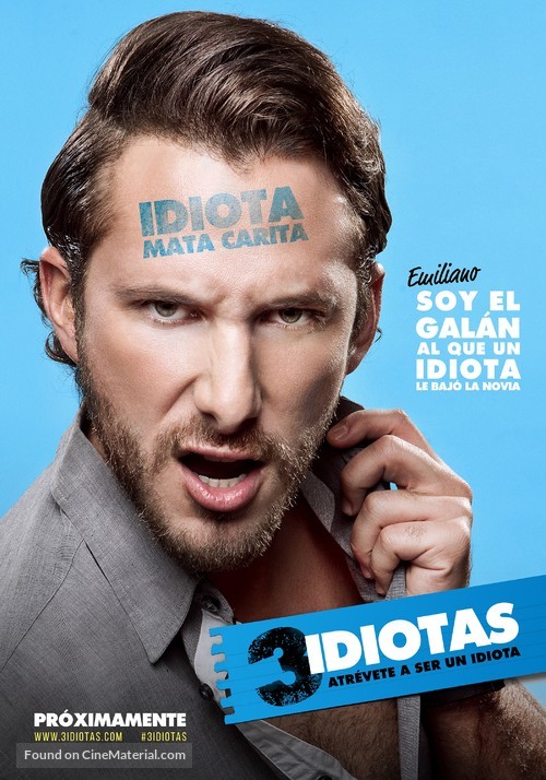 3 Idiotas - Mexican Movie Poster