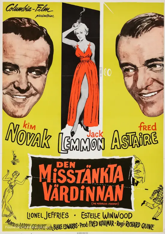 The Notorious Landlady - Swedish Movie Poster
