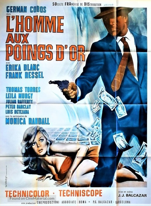 El hombre del pu&ntilde;o de oro - French Movie Poster