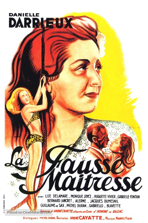 Fausse ma&icirc;tresse, La - French Movie Poster