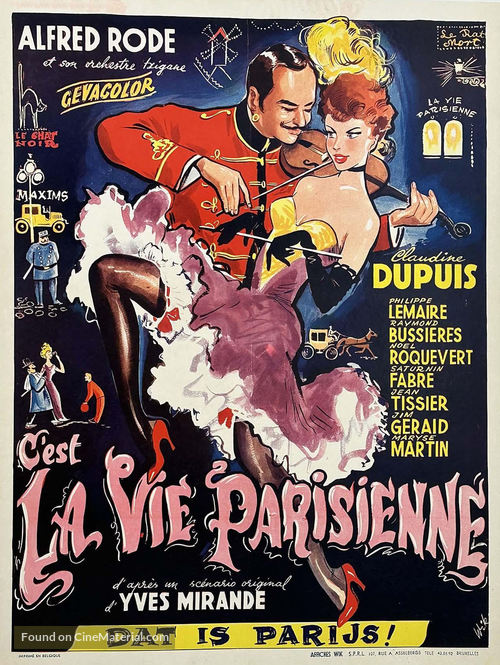 C&#039;est la vie parisienne - Belgian Movie Poster