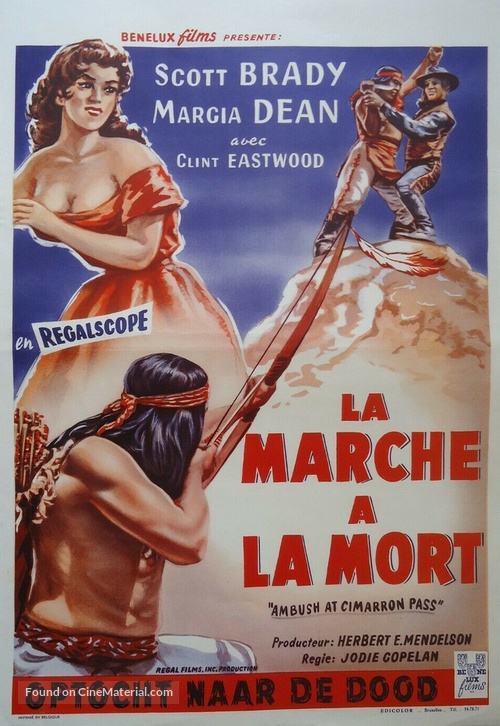Ambush at Cimarron Pass - Belgian Movie Poster