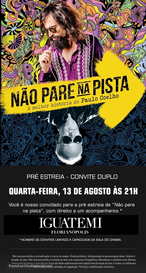 N&atilde;o Pare na Pista: A Melhor Hist&oacute;ria de Paulo Coelho - Brazilian Movie Poster