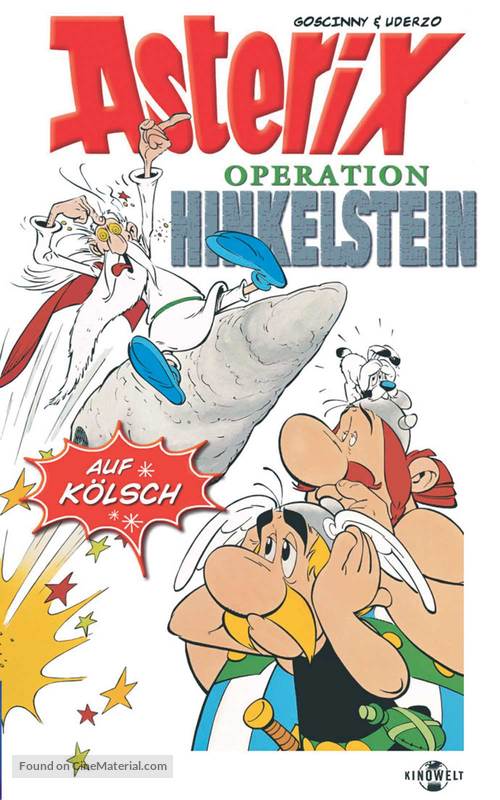 Ast&eacute;rix et le coup du menhir - German VHS movie cover