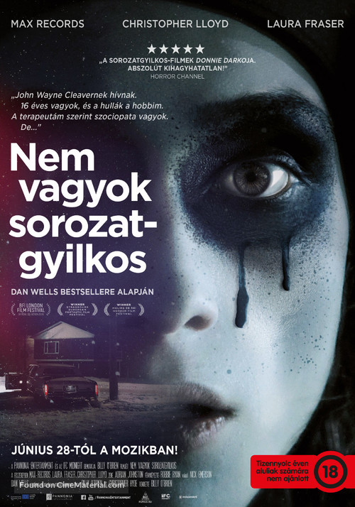 I Am Not a Serial Killer - Hungarian Movie Poster