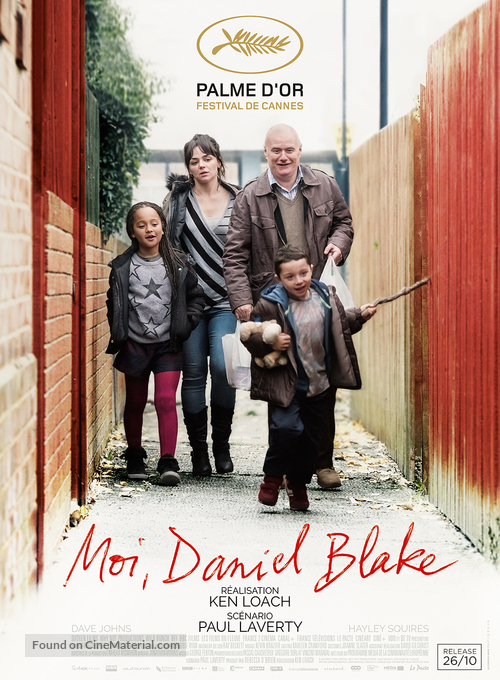 I, Daniel Blake - Belgian Movie Poster