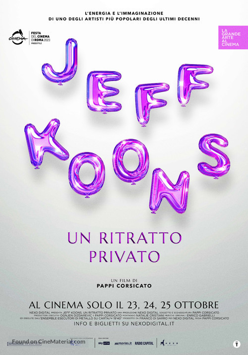 Jeff Koons: A Private Portrait - Italian Movie Poster