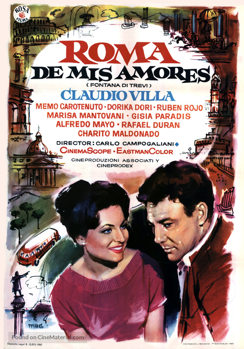 Fontana di Trevi - Spanish Movie Poster