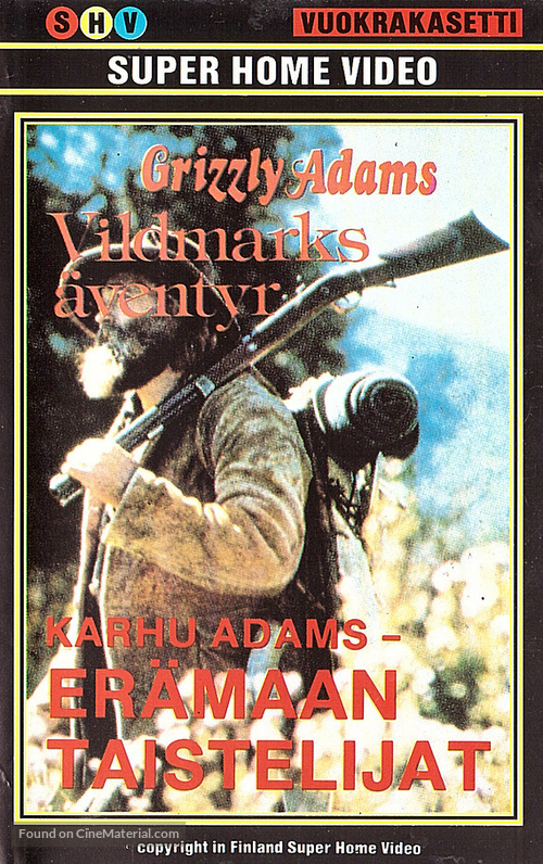 The Life and Times of Grizzly Adams - Finnish VHS movie cover