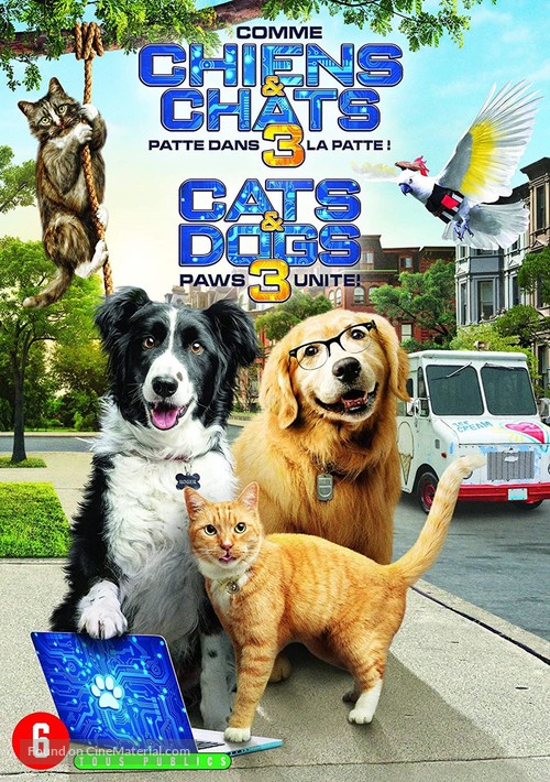 Cats &amp; Dogs 3: Paws Unite - Belgian DVD movie cover