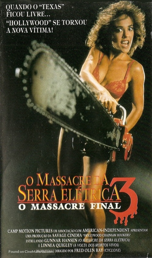Hollywood Chainsaw Hookers - Brazilian VHS movie cover