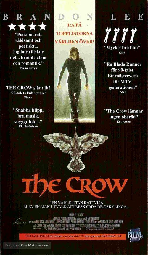 The Crow - Swedish Movie Cover
