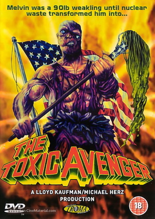 The Toxic Avenger - British DVD movie cover