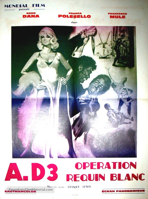 A.D.3 operazione squalo bianco - French Movie Poster