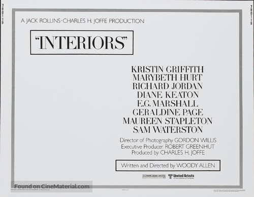 Interiors - Movie Poster