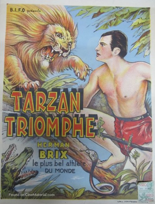 The New Adventures of Tarzan - Belgian Movie Poster
