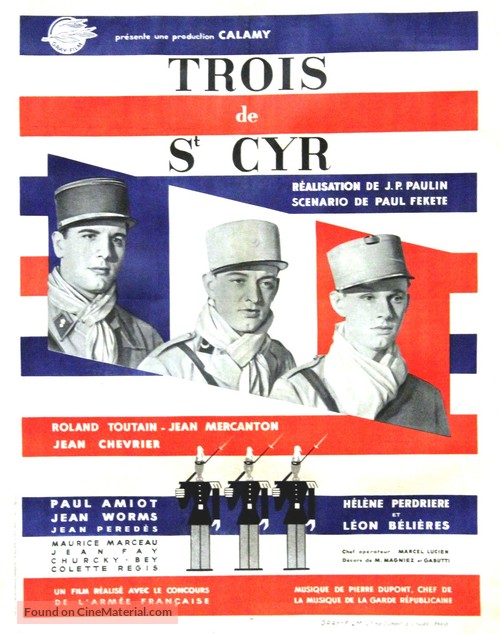 Trois de St Cyr - French Movie Poster