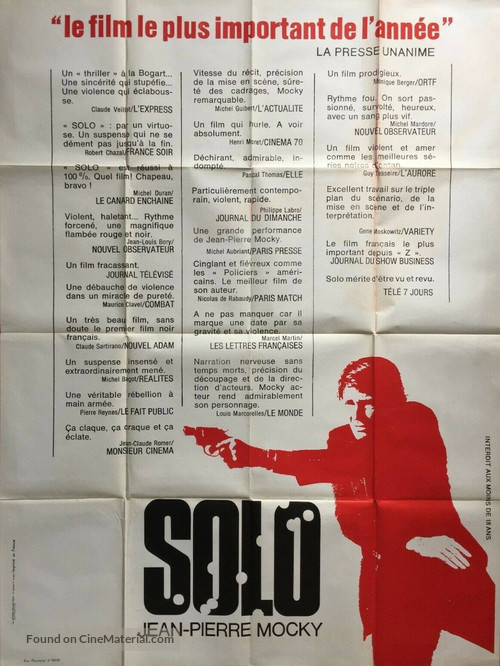 Solo - French Movie Poster