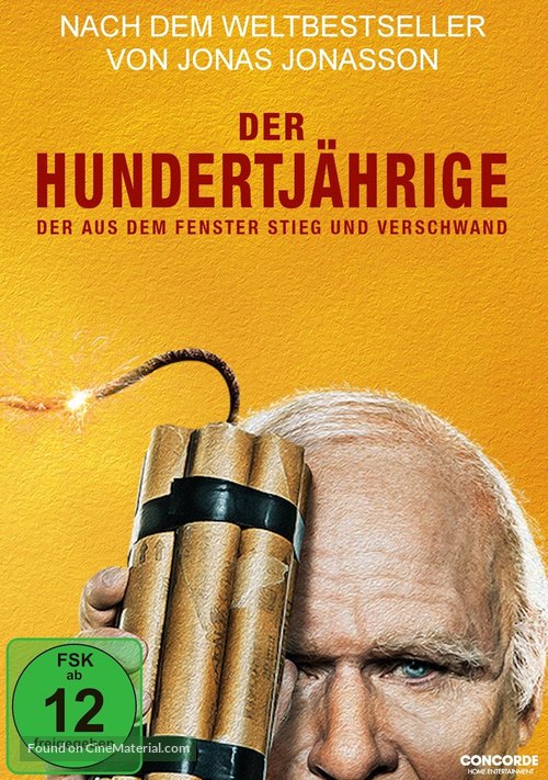 Hundra&aring;ringen som klev ut genom f&ouml;nstret och f&ouml;rsvann - German DVD movie cover