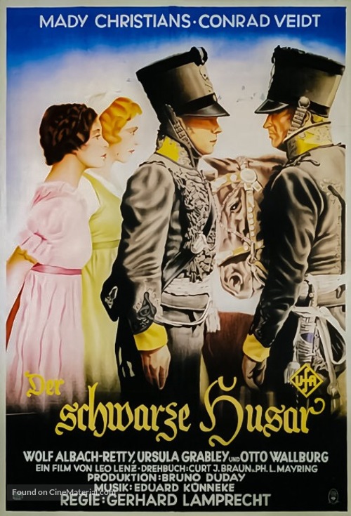 Der schwarze Husar - German Movie Poster