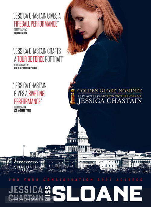 Miss Sloane - For your consideration movie poster