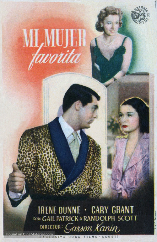 My Favorite Wife - Spanish Movie Poster