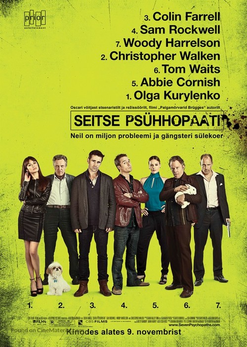 Seven Psychopaths - Estonian Movie Poster